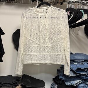 H&M Cream Lace Blouse
